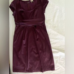 Purple silky dress